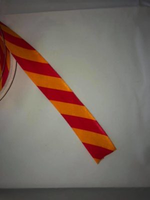 Two-tone yellow/orange 25mm bias binding