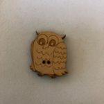 Wooden button owl