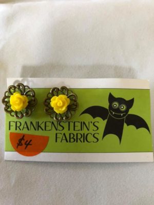 Antique Rose earrings - Yellow
