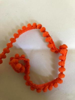 Mini Pom Pom trim orange
