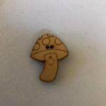 Wooden button mushrooms