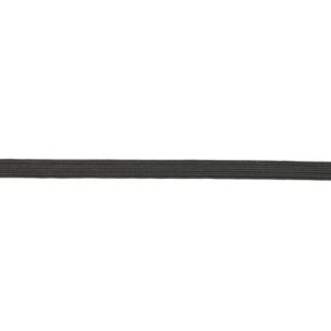 6mm braided elastic - black