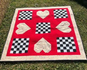 Raccoon Racing Hearts